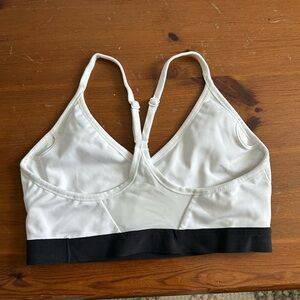 White Nike women’s sports bra